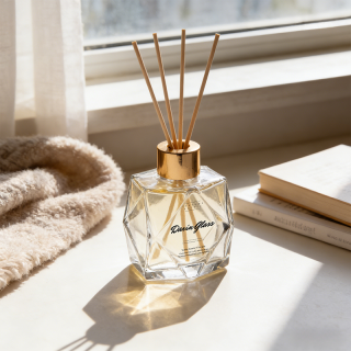 Botol Kaca Diffuser Aromaterapi Berbentuk Belah Ketupat Unik 100ml 200ml