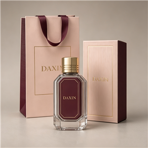 Flacone di profumo ricaricabile da 30 ml, 50 ml e 100 ml, forma rettangolare, con scatola e sacchetto.