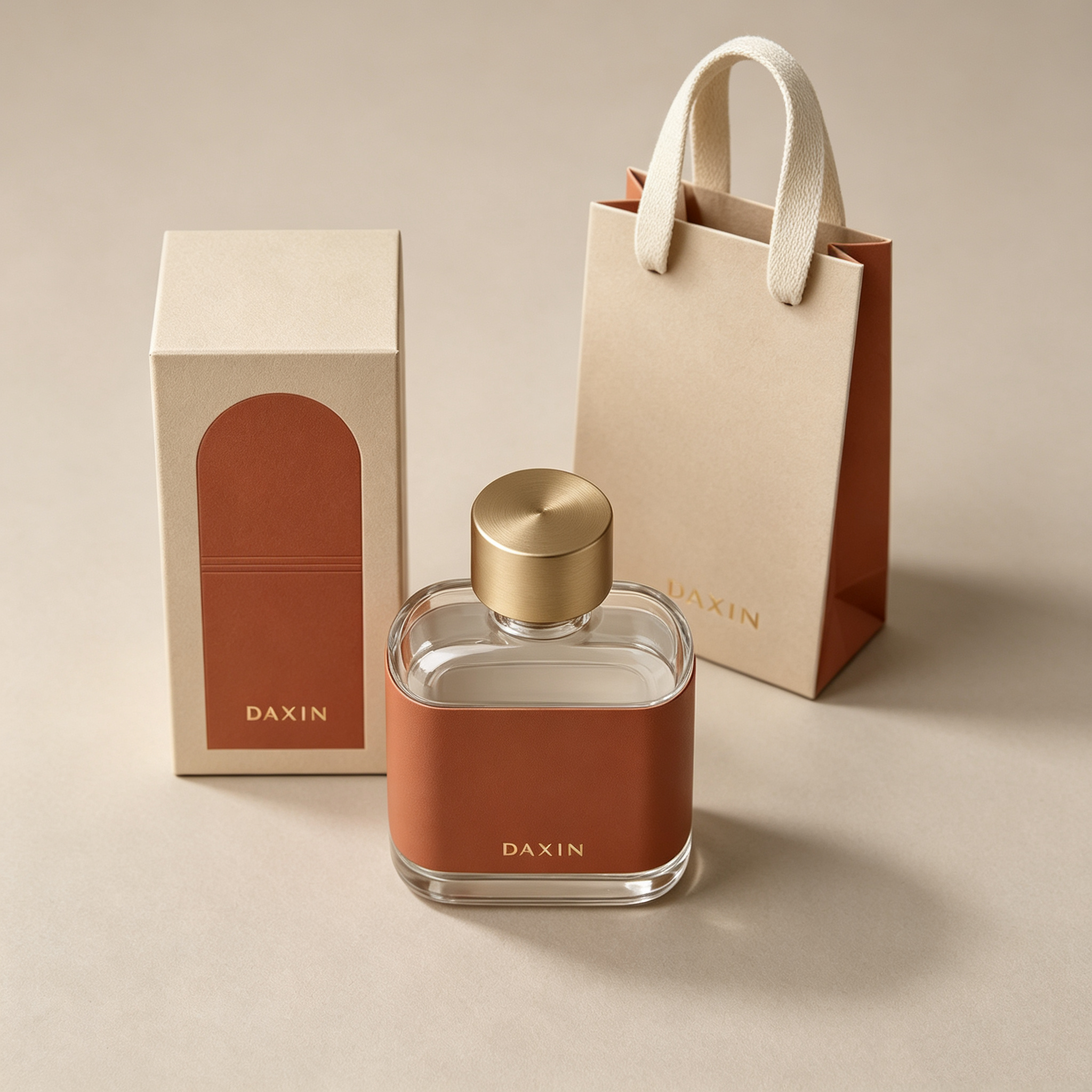 고급 향수병 30ml, 두꺼운 바닥의 직사각형 유리 향수병 (뚜껑 포함)