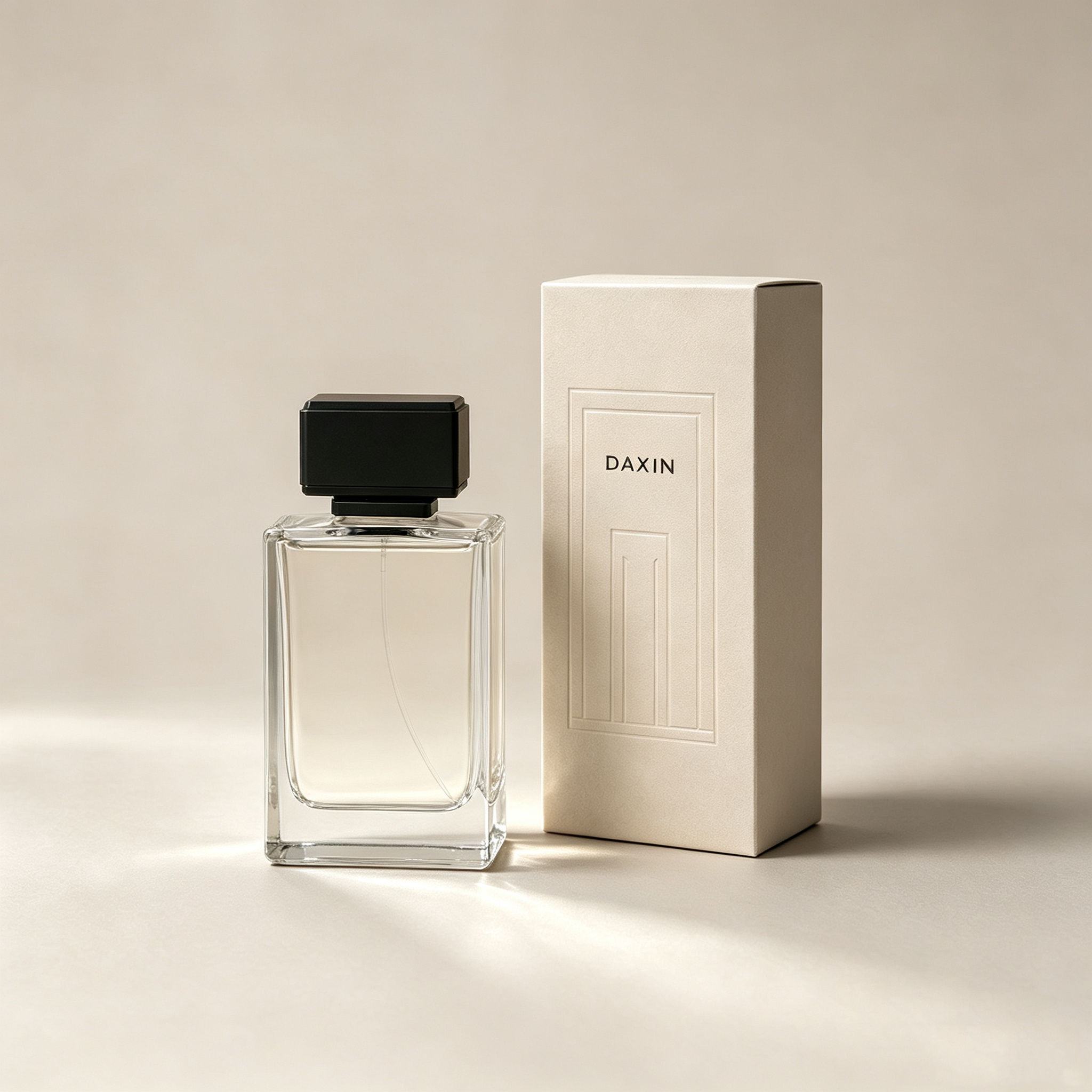 투명 유리 향수병 30ml, 50ml 빈 향수병 100ml, 두꺼운 바닥 직사각형 향수병