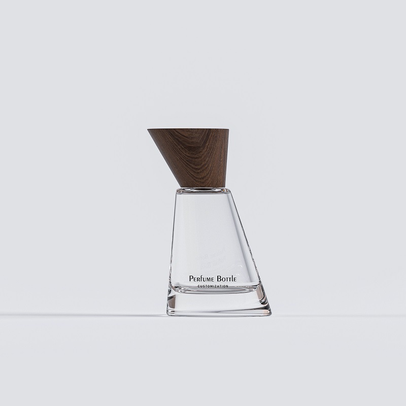 Niche Empty Glass Perfume Bottles 30ml/50ml/100ml Black Cologne Bottle with Box and Wooden Cap