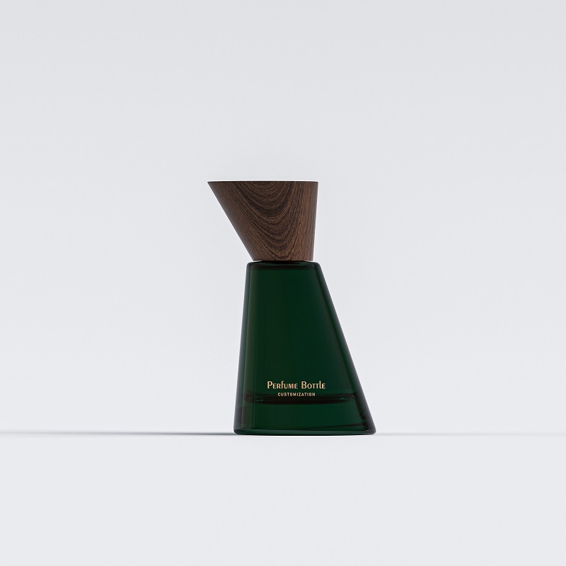 Niche Empty Glass Perfume Bottles 30ml/50ml/100ml Black Cologne Bottle with Box and Wooden Cap