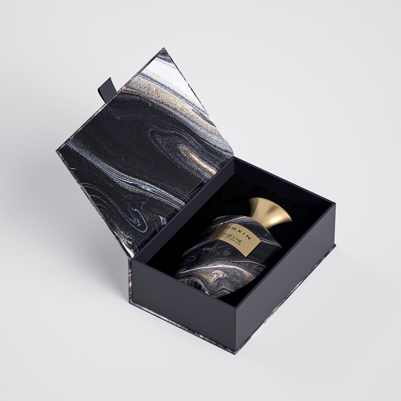 OEM Custom Pattern Design Colorful Empty Perfume Bottle 50ml 100ml Crimp Luxury Glass Perfume Bottle with Box