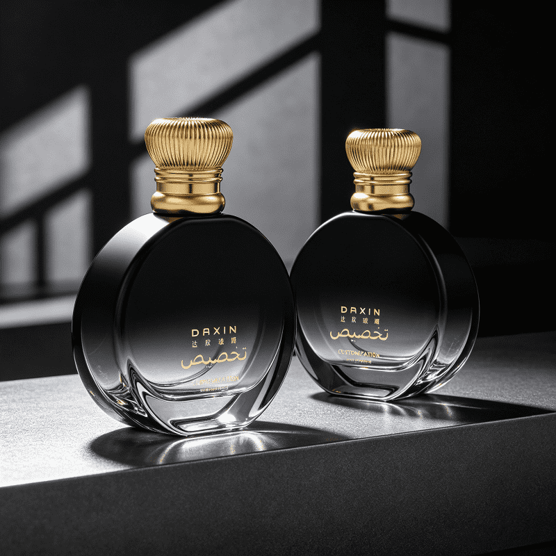 Empty Luxury Plain Perfume Bottles 30ml 100ml Cologne Bottle with Pump Sprayer and Screen Printing