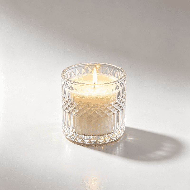 Tarro de vela de 300 ml (8 oz), lujoso y único, de vidrio, para Navidad. Recipientes vacíos para velas con tapas.