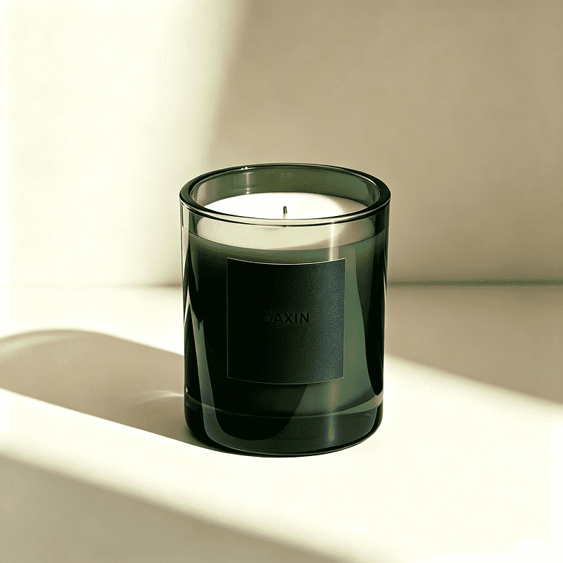 Tarro de vela de vidrio esmerilado vacío OEM/ODM de 8 oz y 10 oz con tapa.