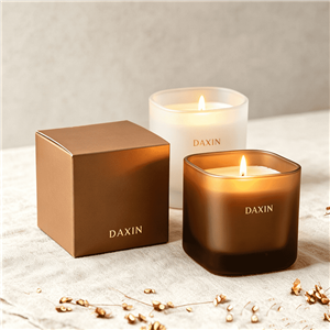 Tarro de cristal cuadrado mate con logotipo personalizado, recipiente minimalista esmerilado para velas, vaso vacío para velas aromáticas.