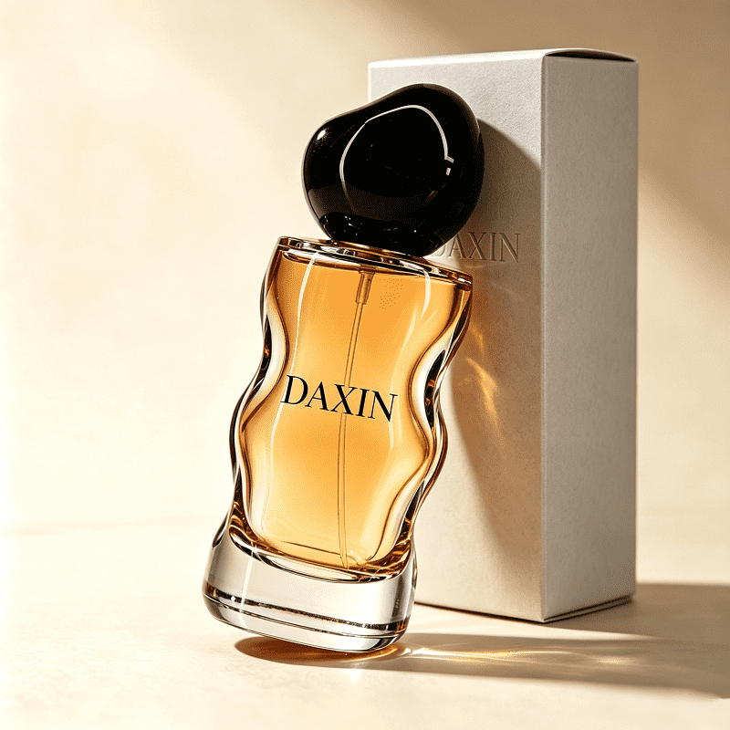 50 ml transparente, individuell gestaltbare Nachfüllflasche für Parfümöl aus Glas, leer, mit Bördelverschluss, Duftsprayflasche
