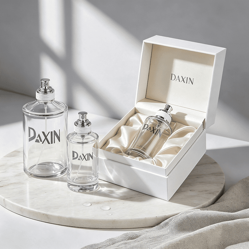 30ml, 50ml, 100ml 용량의 고급 원형 유리 향수병/스프레이 용기
