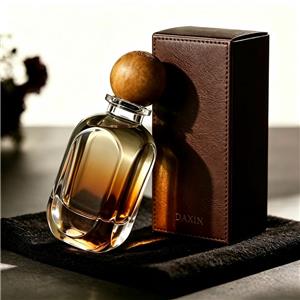 Cosmetic Refillable Container 100ml Clear Empty Glass Perfume Spray Bottle with Wood Round Cap