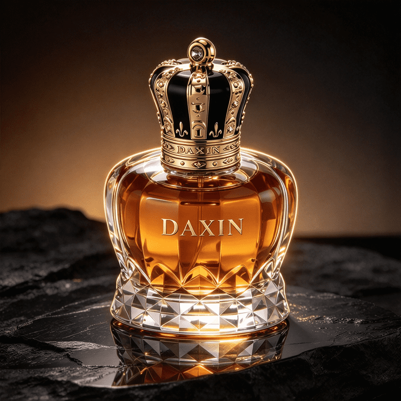 Botellas de perfume de vidrio personalizadas OEM/ODM de lujo con tapa corona de 30 ml, 50 ml y 100 ml, con caja y embalaje.