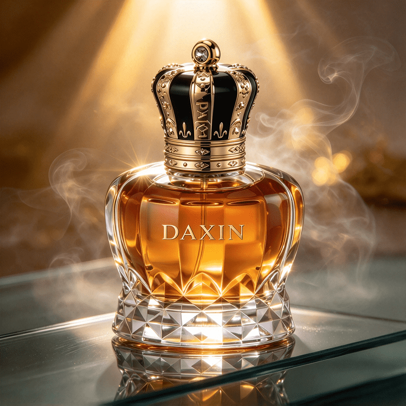 Botellas de perfume de vidrio personalizadas OEM/ODM de lujo con tapa corona de 30 ml, 50 ml y 100 ml, con caja y embalaje.