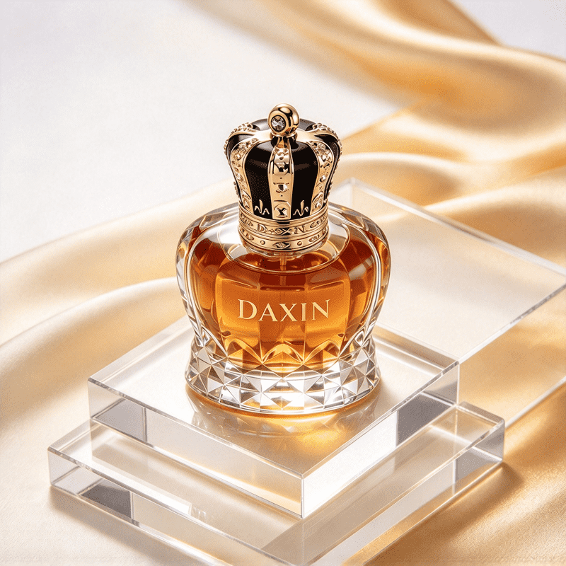 Botellas de perfume de vidrio personalizadas OEM/ODM de lujo con tapa corona de 30 ml, 50 ml y 100 ml, con caja y embalaje.