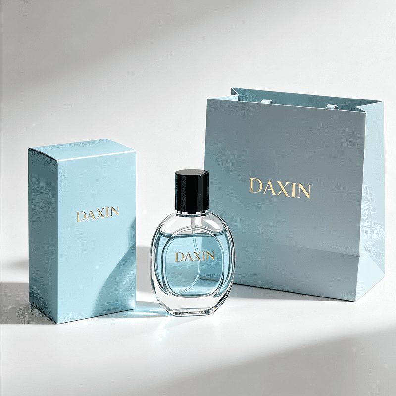 Disponibile in pronta consegna: flacone di profumo vuoto in vetro da 30 ml con design personalizzato e confezione di lusso, completo di scatola.