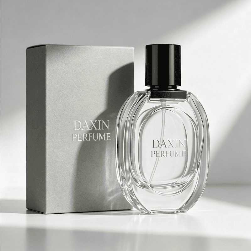 Flaconi di profumo moderni, basso ordine minimo, flacone di vetro vuoto di lusso per cosmetici da 50 ml.