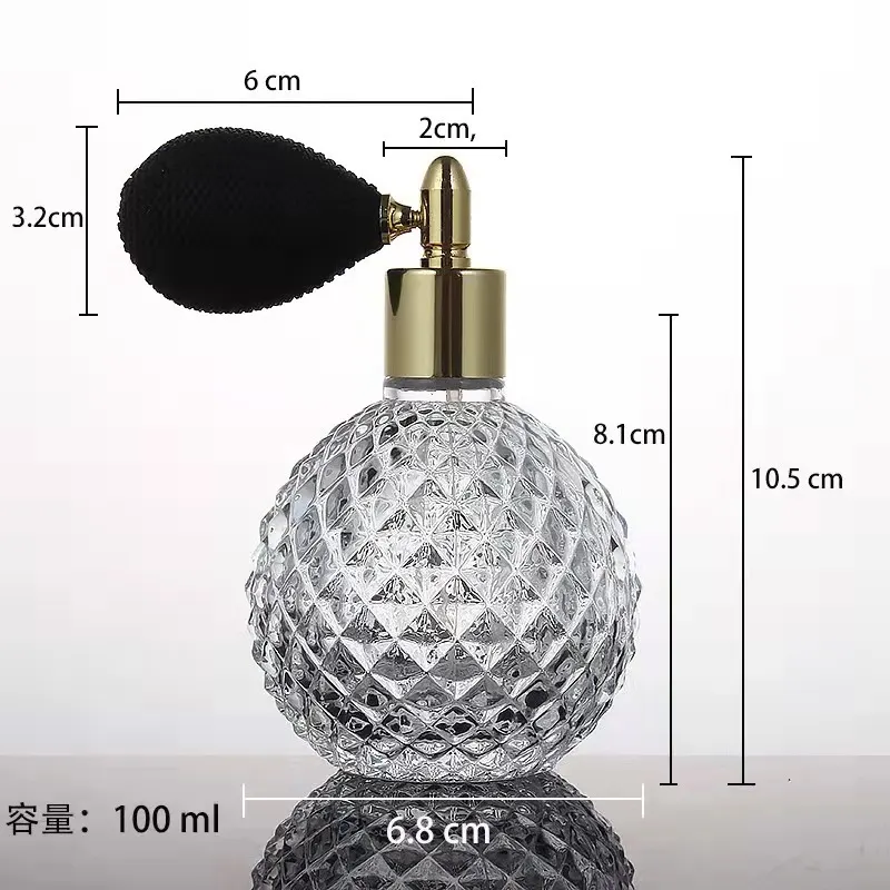 Premium Vintage Refill 100ml Glass Perfume Bottle