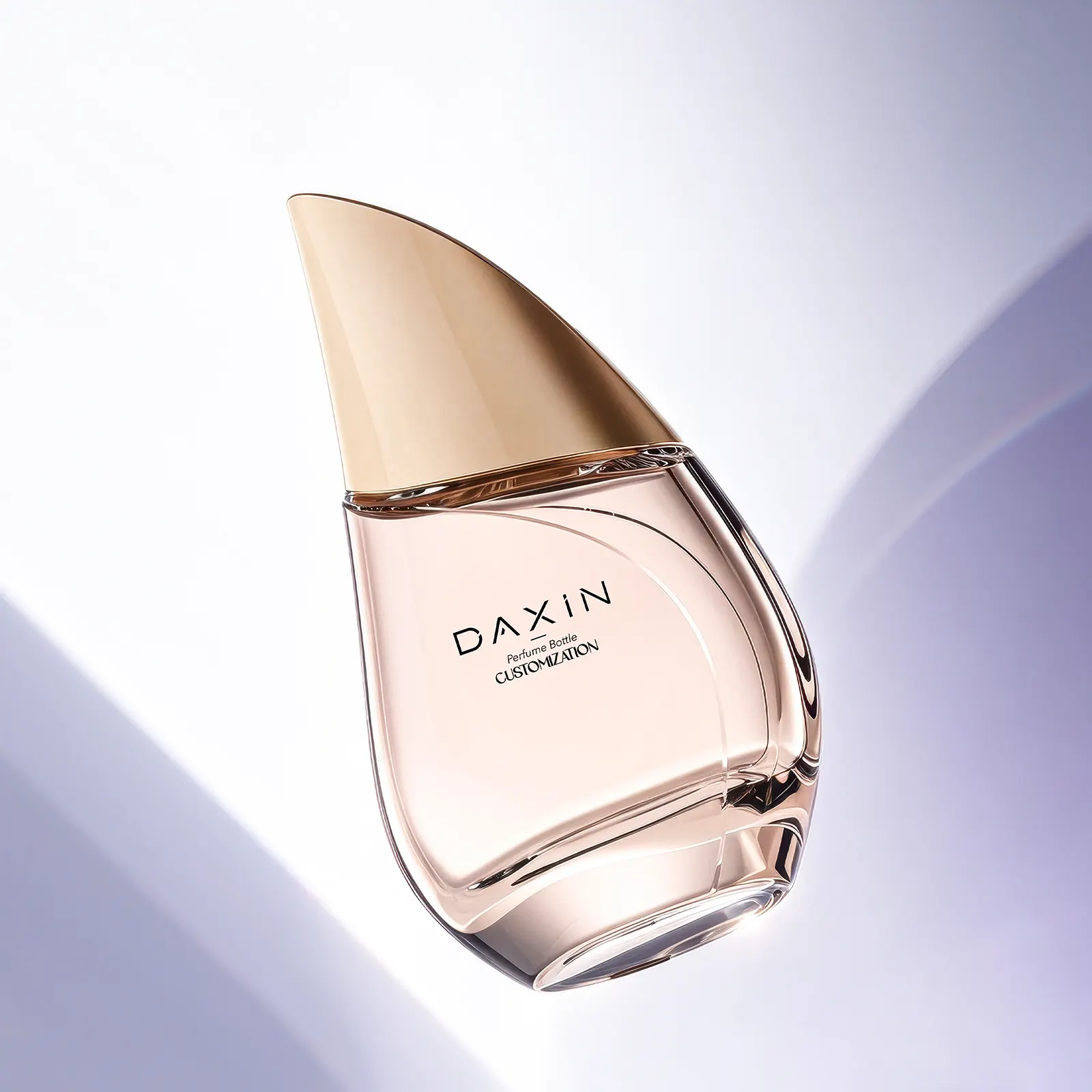 Teardrop Perfume Bottle with Slanted Cap