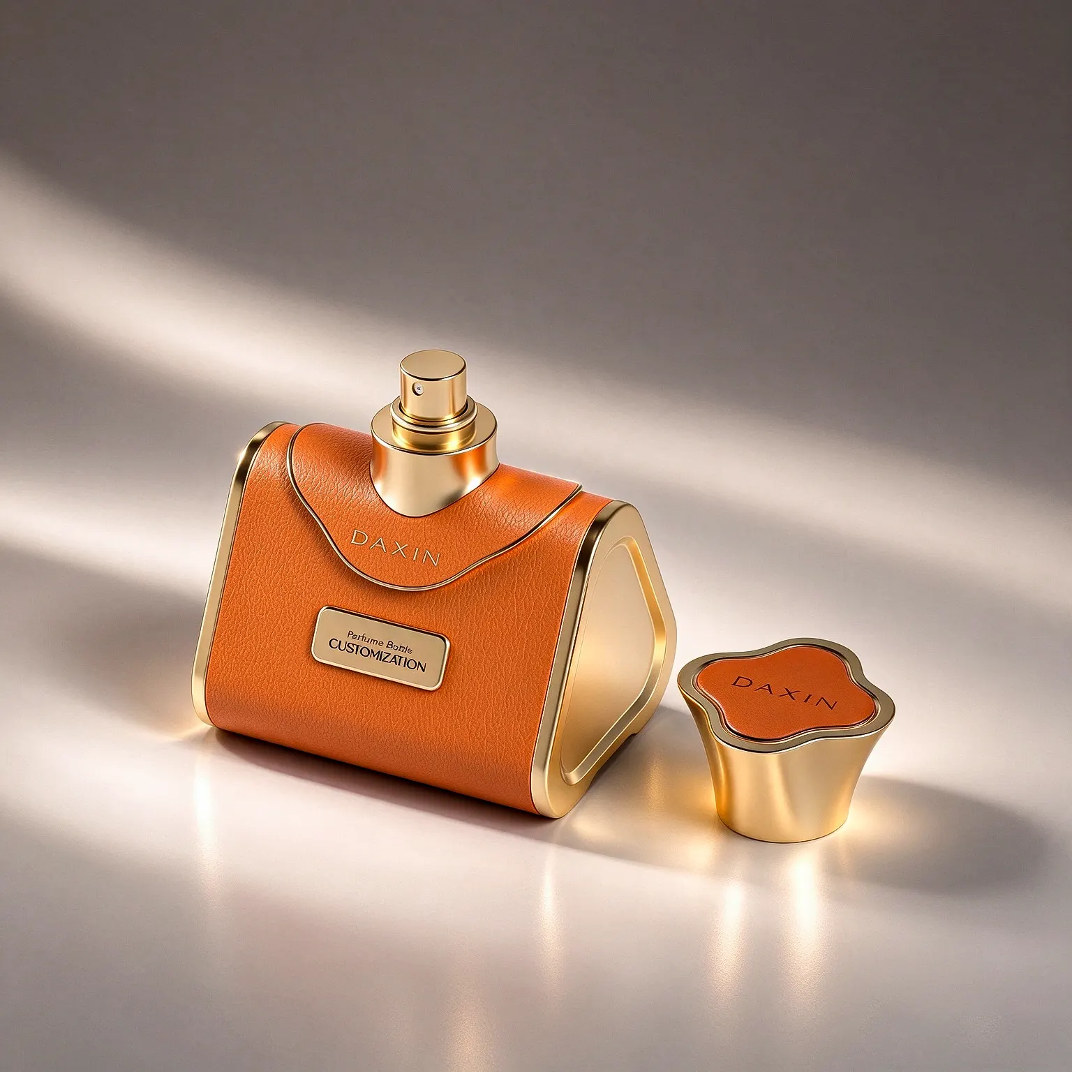 Leather Perfume Bottle with Handbag Shape & Gift Box