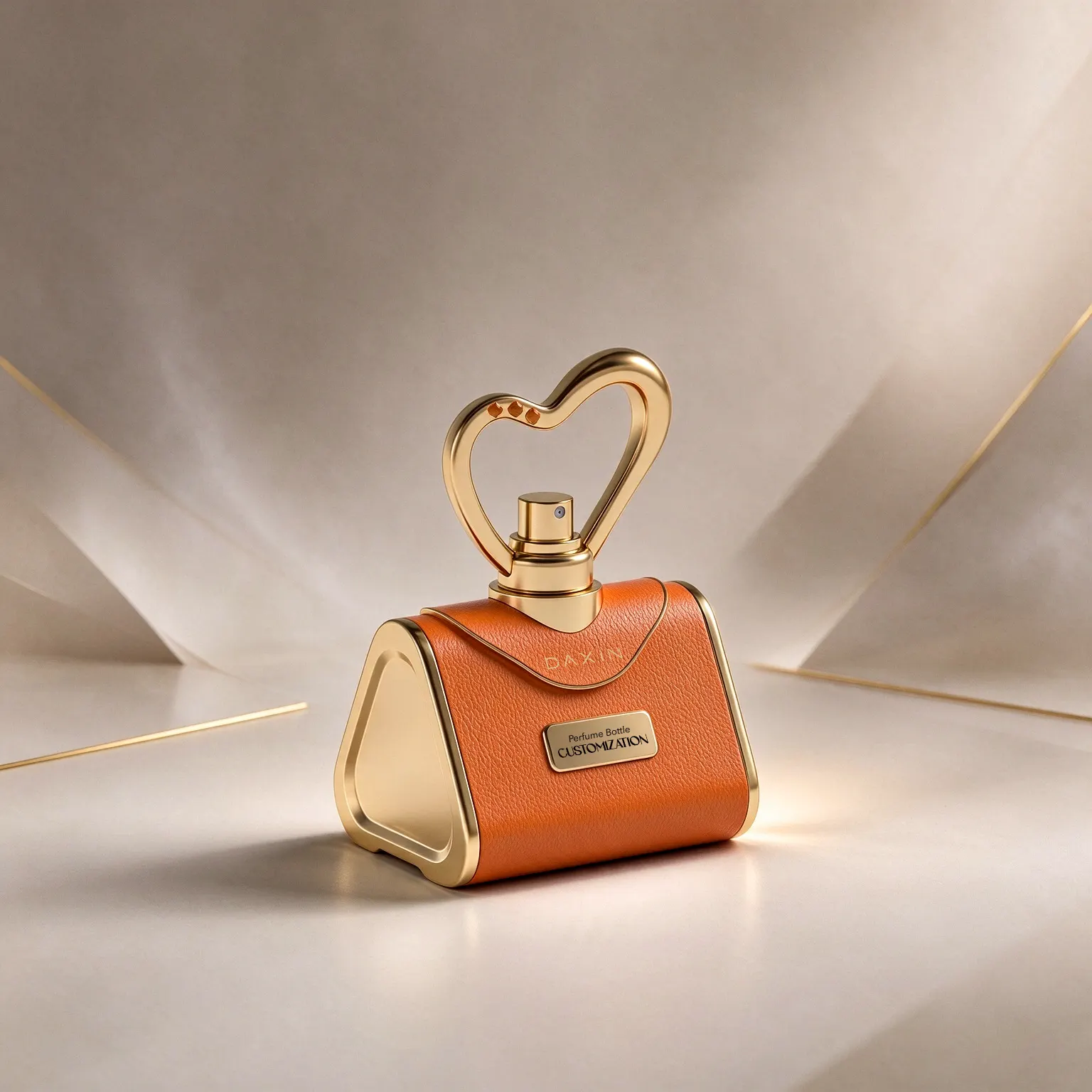 Leather Perfume Bottle with Handbag Shape & Gift Box