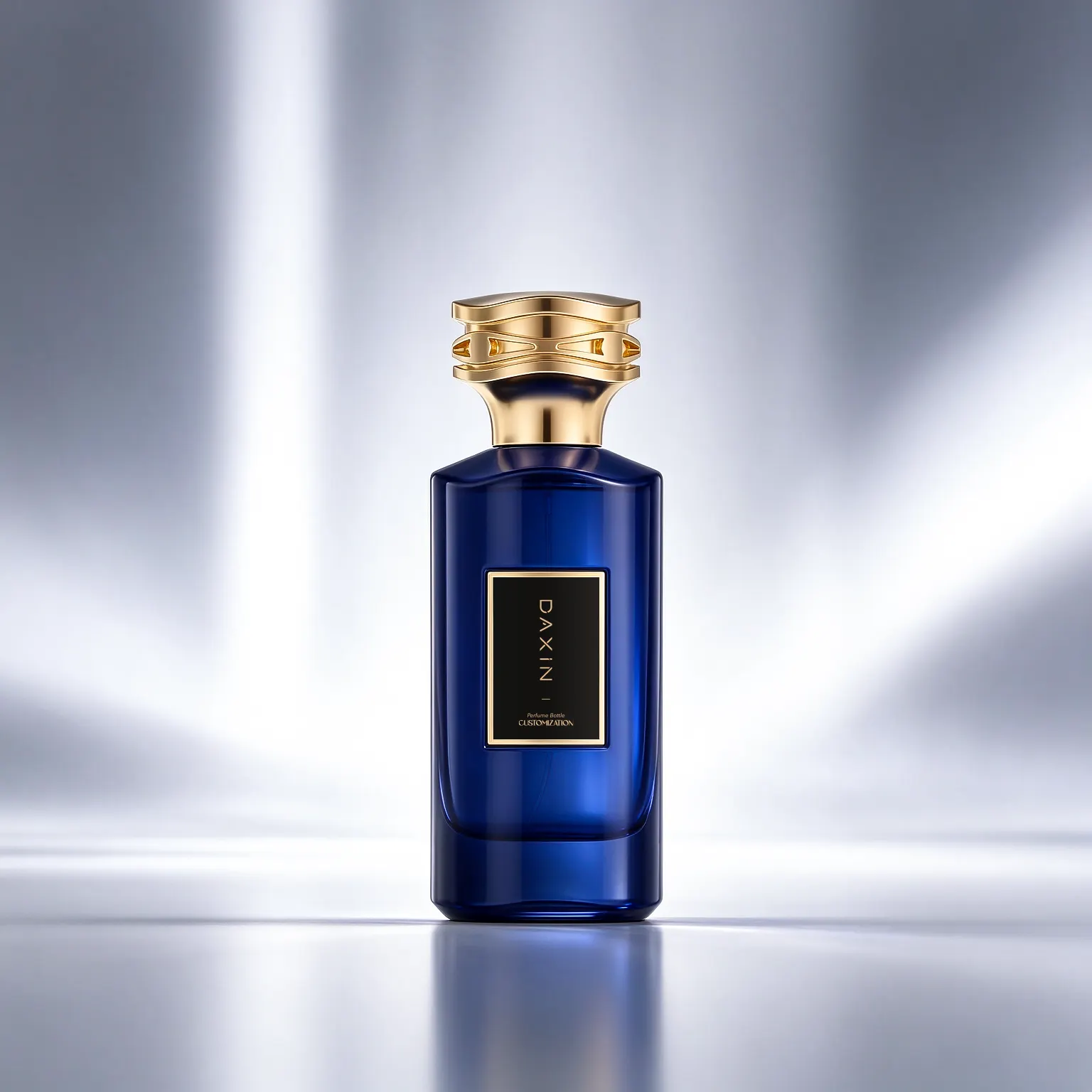 Marble Perfume Bottle with Gold Cap & Cylinder Gift Box