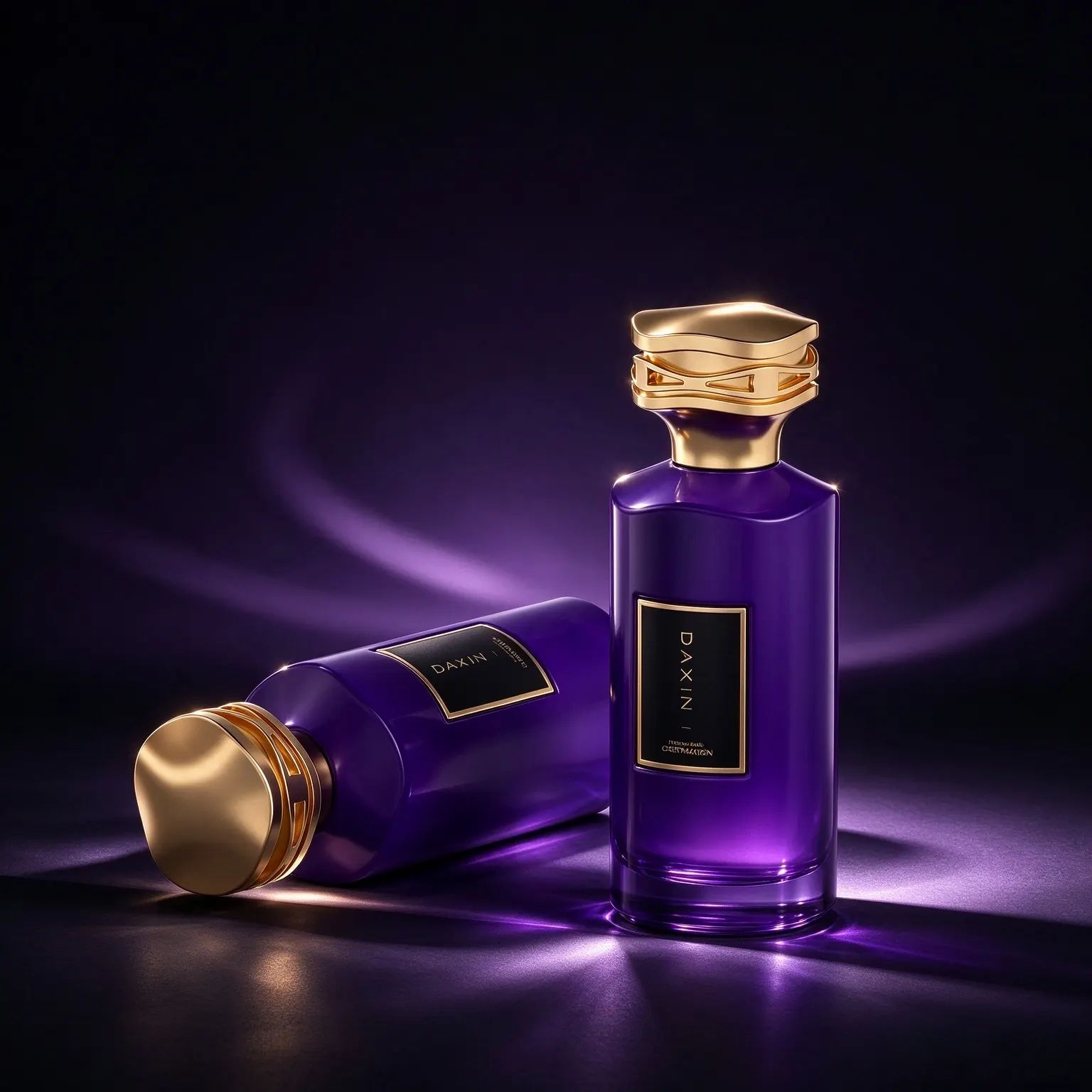 Marble Perfume Bottle with Gold Cap & Cylinder Gift Box