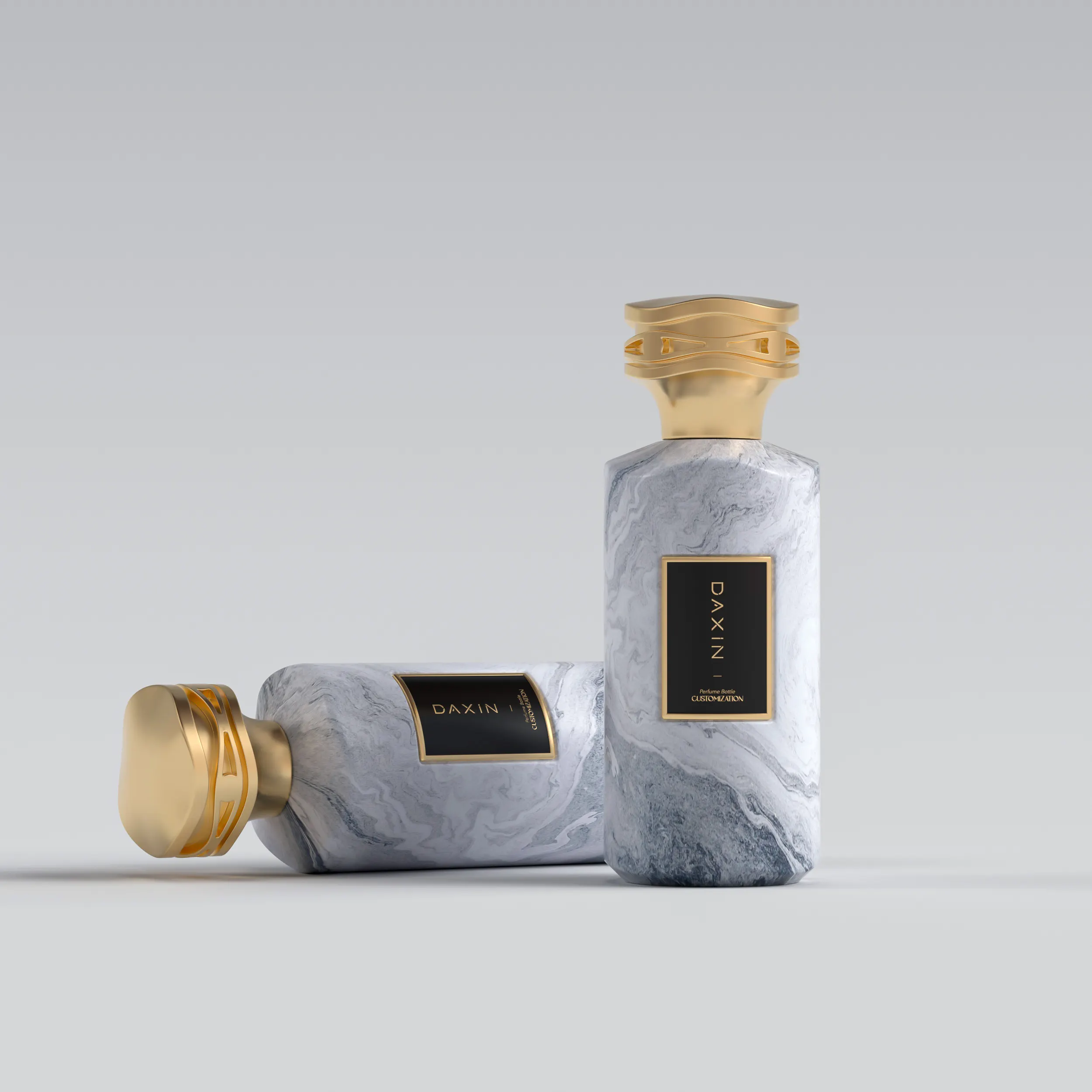 marble texture perfume bottle
