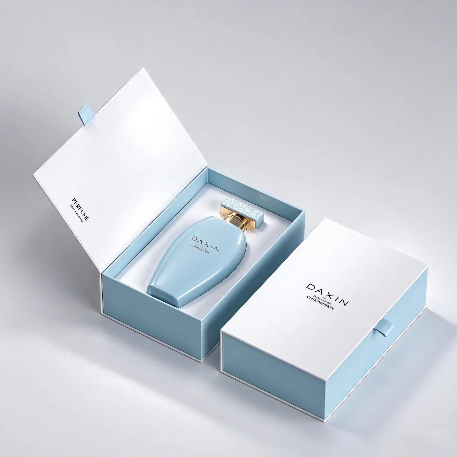Oval Women's Perfume Bottle with Square Cap & Gift Box