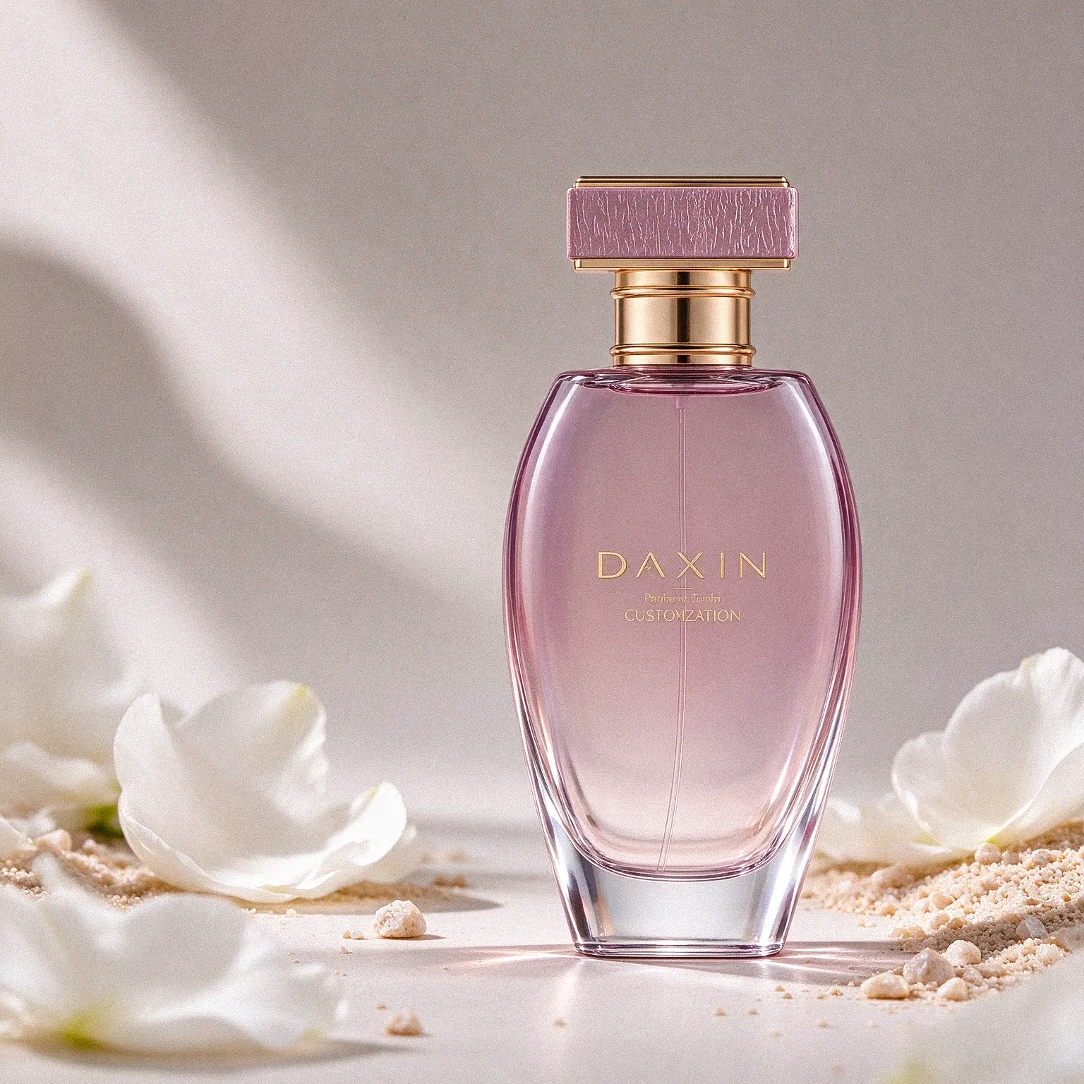 Oval Women's Perfume Bottle with Square Cap & Gift Box