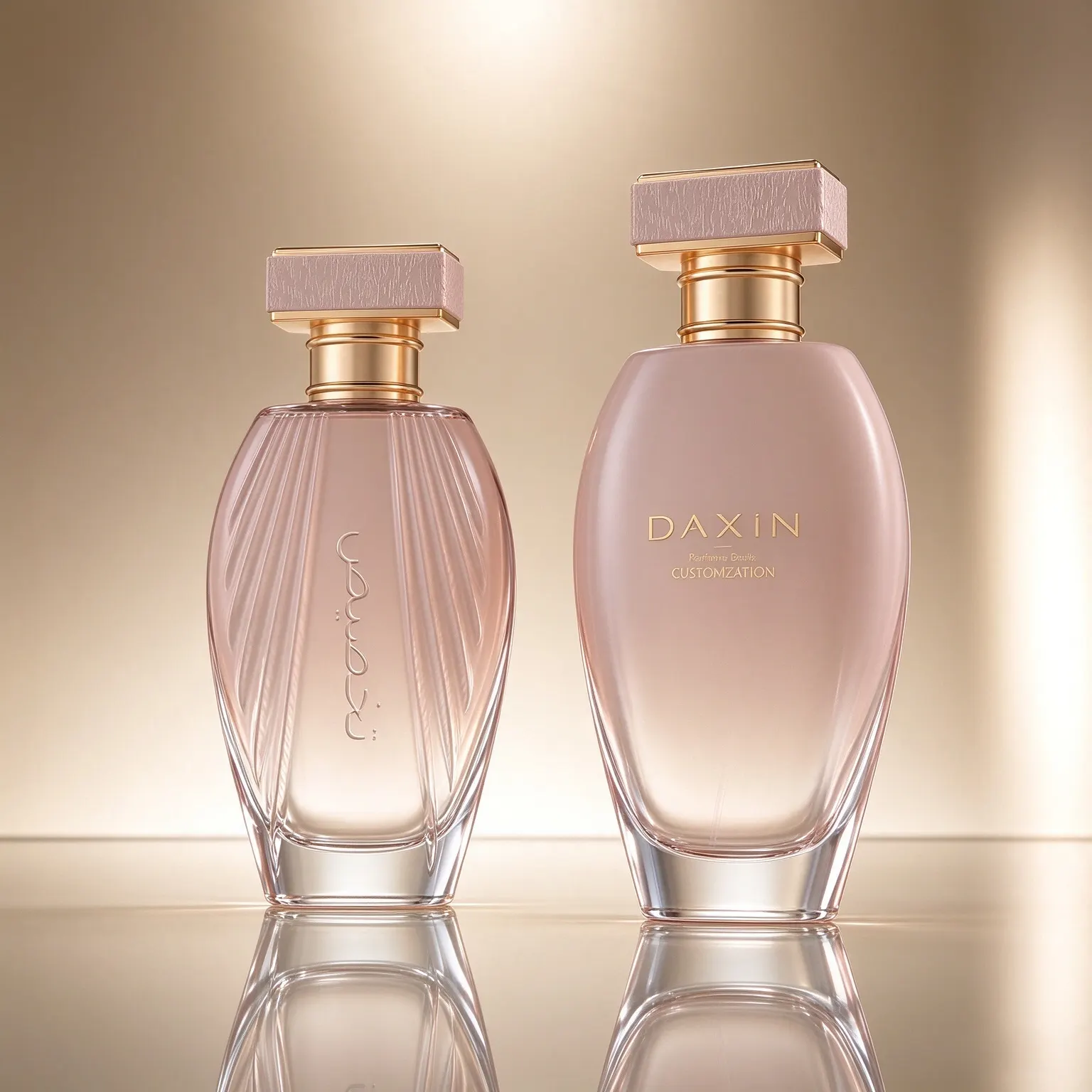 Oval Women's Perfume Bottle with Square Cap & Gift Box