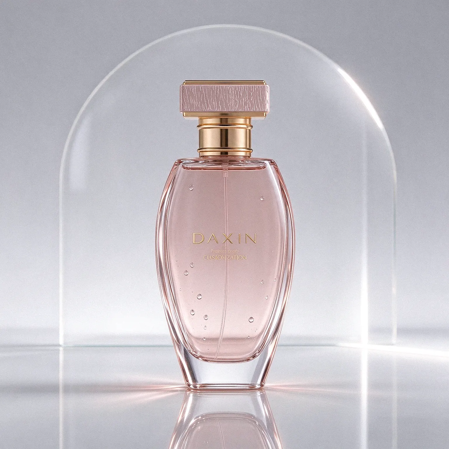 Oval Women's Perfume Bottle with Square Cap & Gift Box