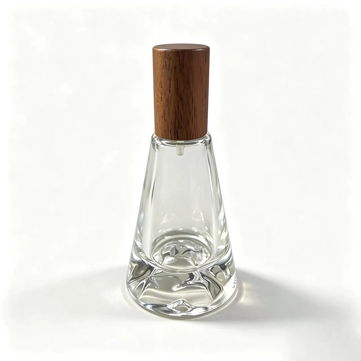 30ml Conical Perfume Bottle with Wooden Cap