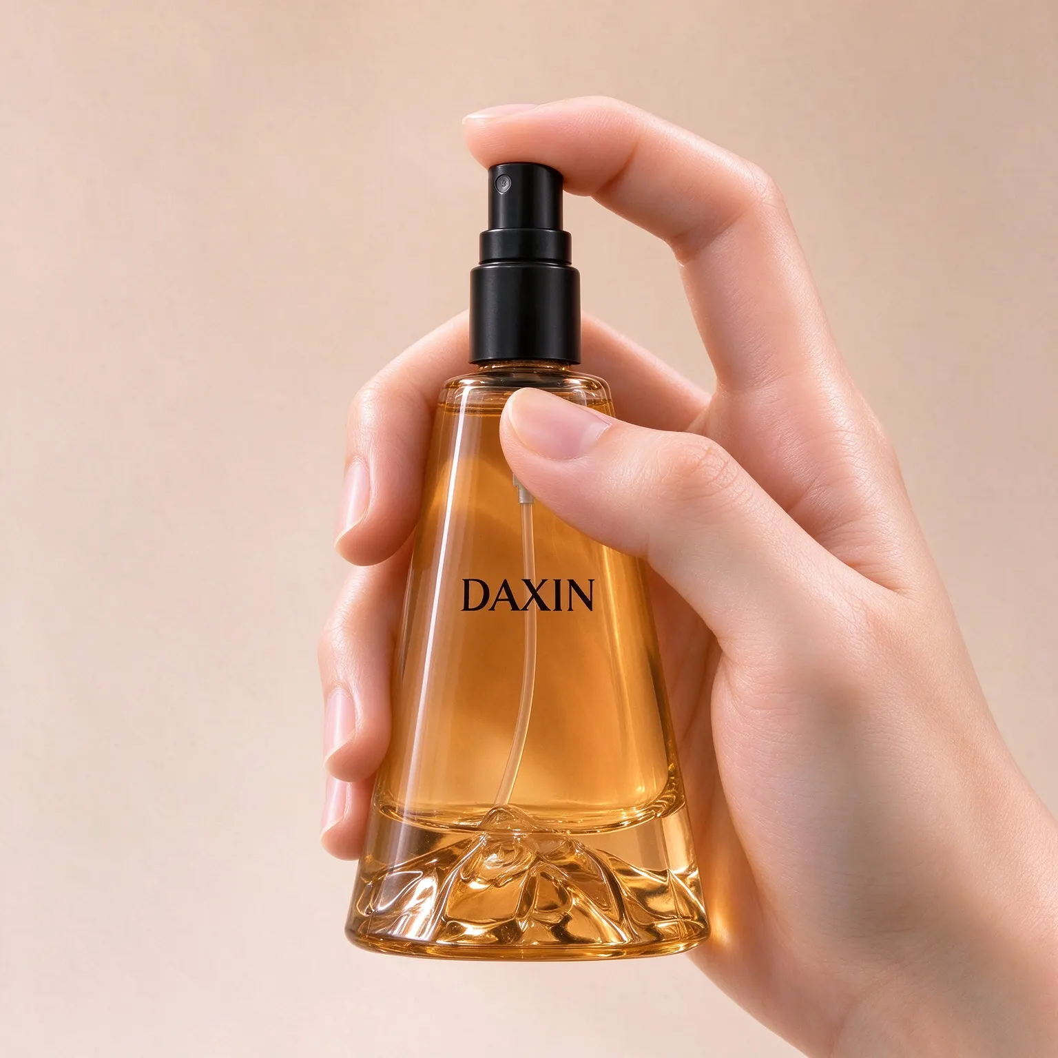 30ml Conical Perfume Bottle with Wooden Cap