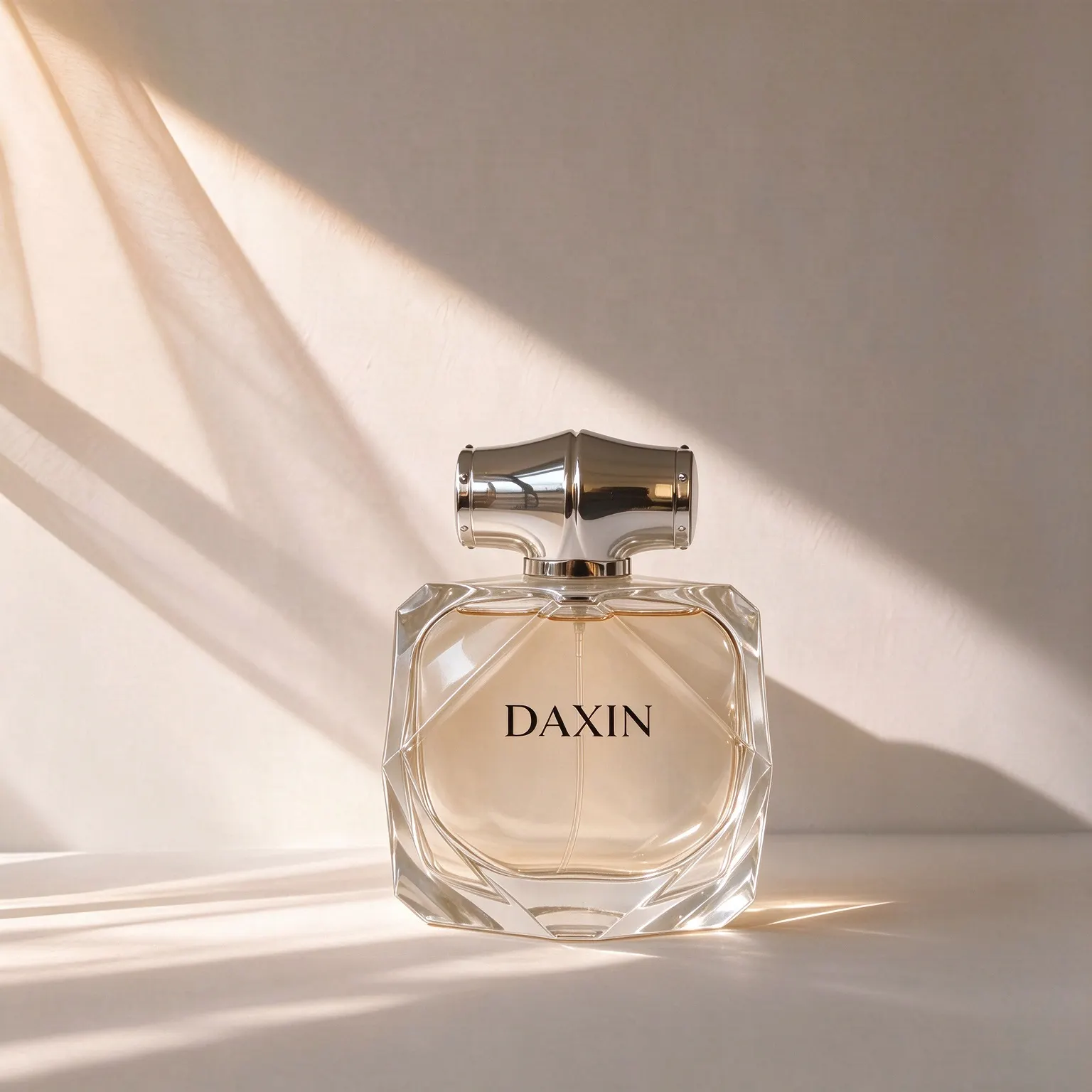 Faceted Perfume Bottle with Chrome Metal Cap & Gift Box 50ml