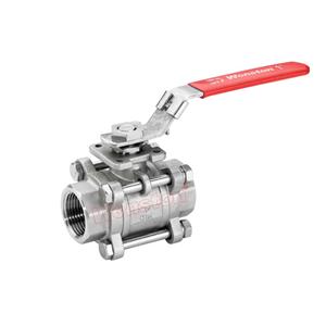 3PC Ball Valve With Mounting Pad 1000WOG