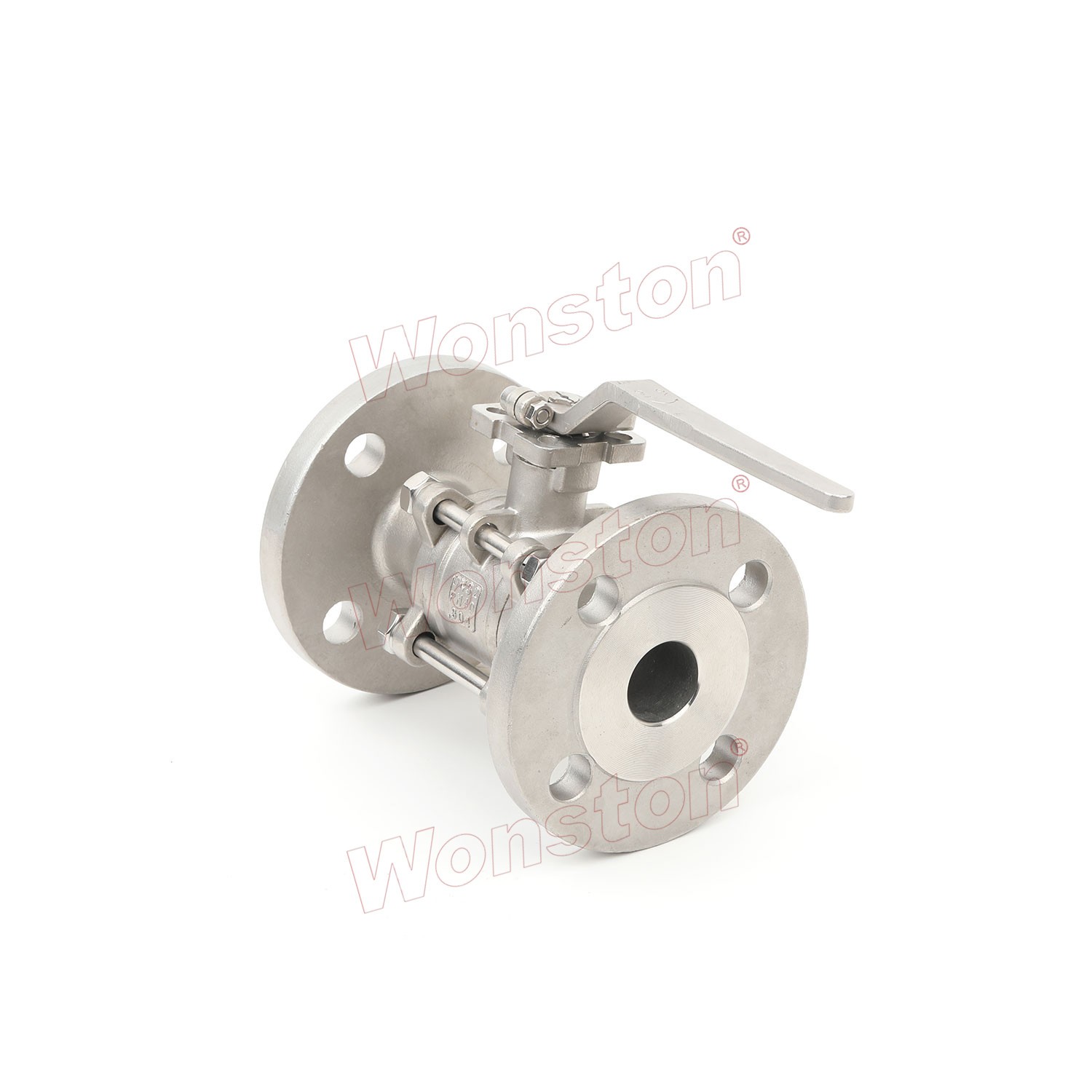 3PC Ball Valve Flanged End Direct Mounting Pad 150LB