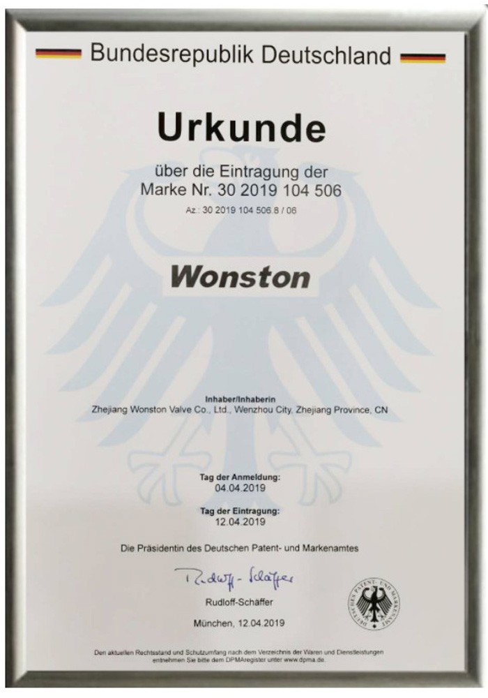 Wonston's Germany Trademark