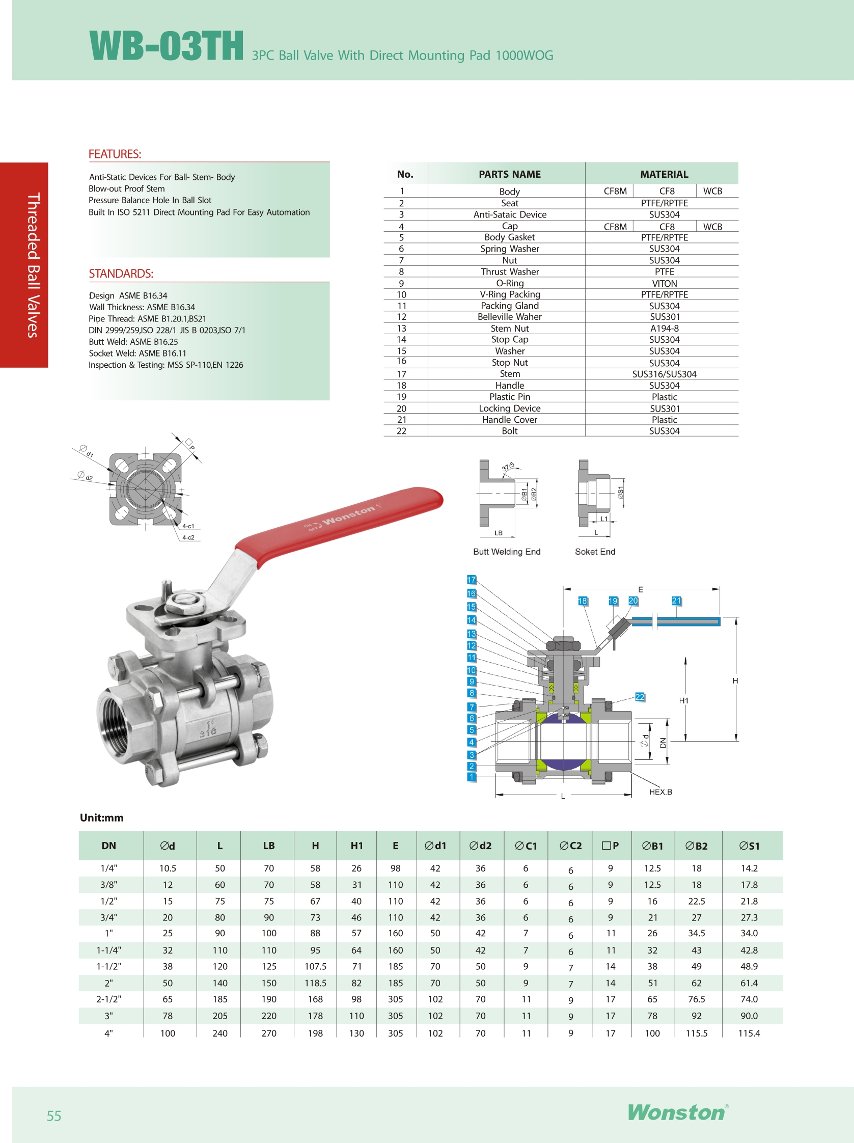 Stainless steel ball valve