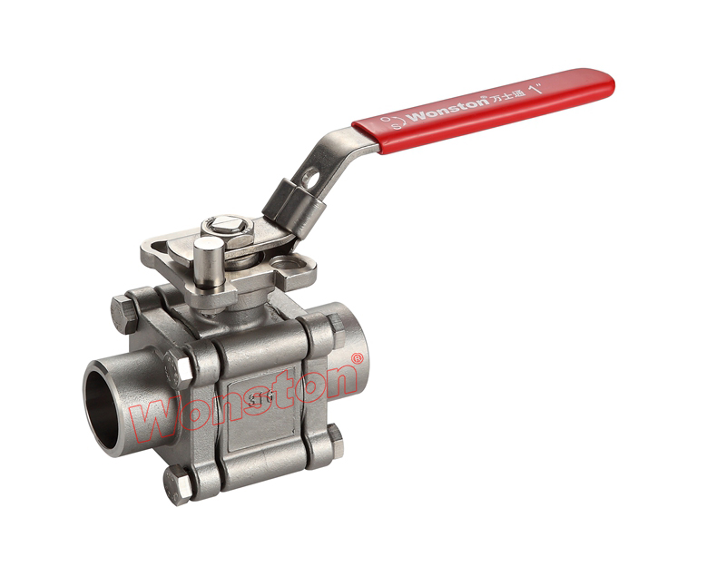 3PC Ball Valve With Direct Mounting Pad 2000WOG