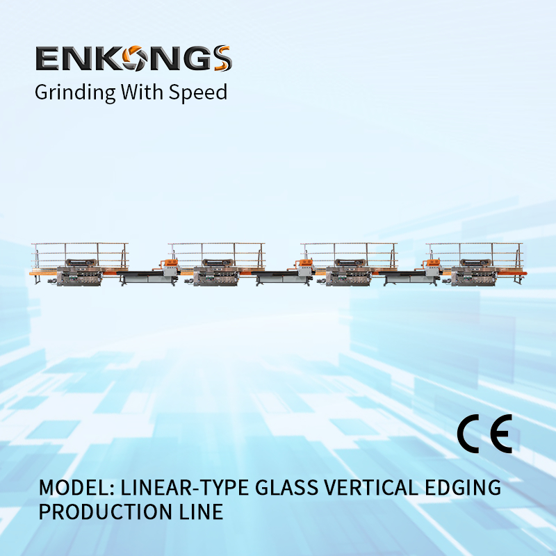 Линеен тип стъклени вертикални кантове производствена линия