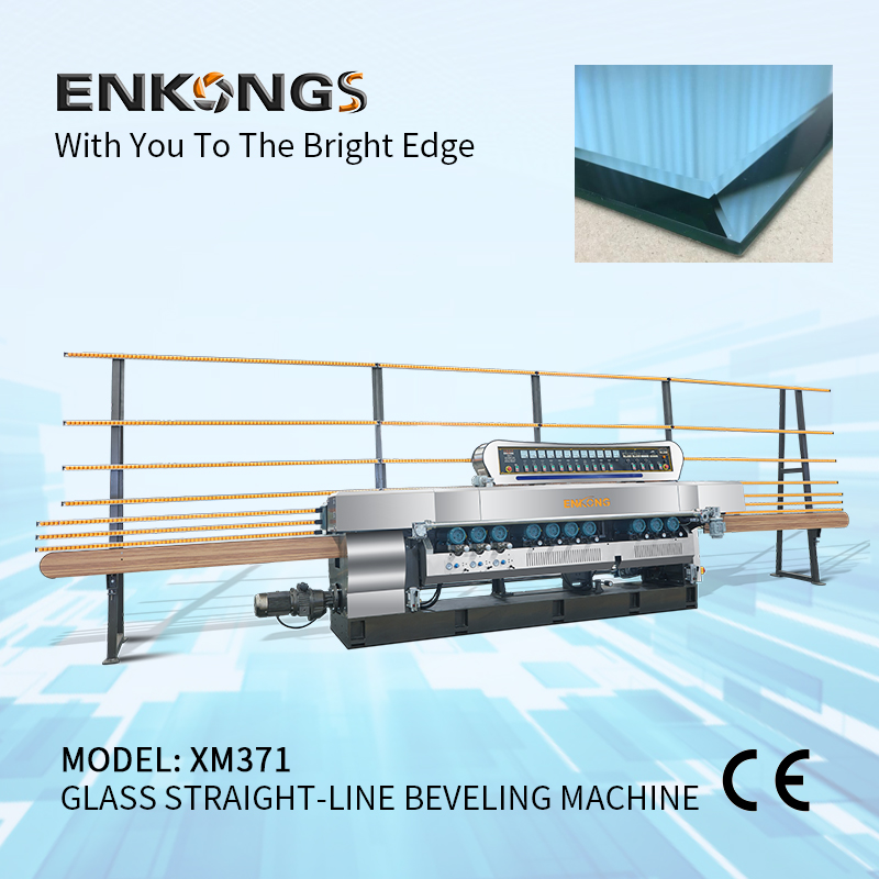 XM371 Glass Straight-line Beveling Machine with 11 spindles