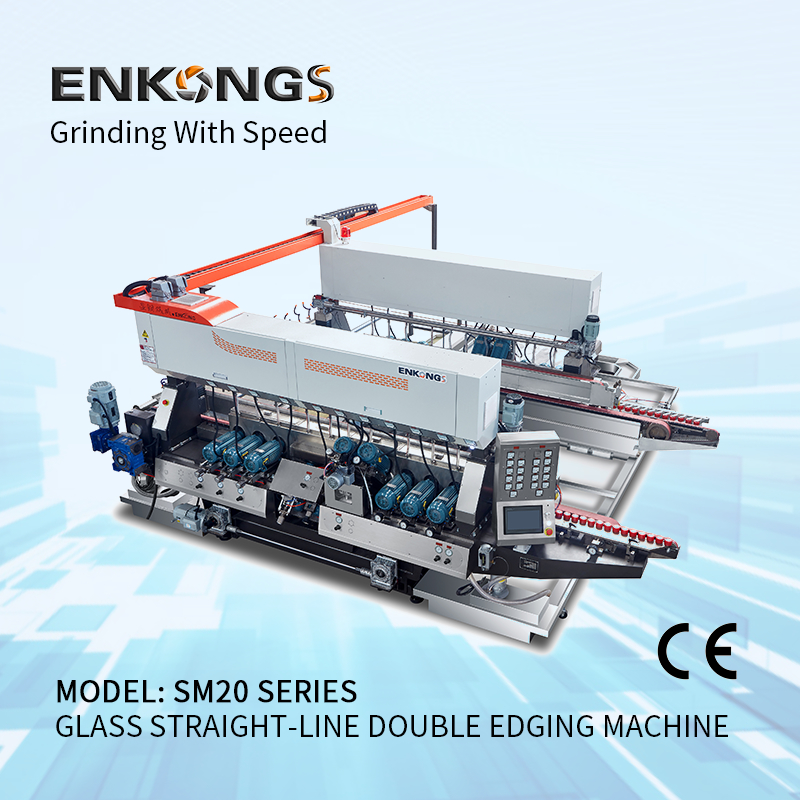 SM2015 Glass Straight-line Standard Double Edging Machine For Construction Glass