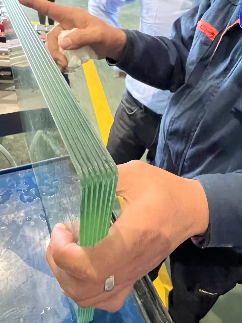 glass double straight line edging machine