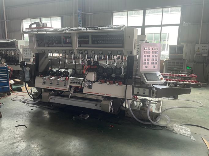 glass straight line double edging machine