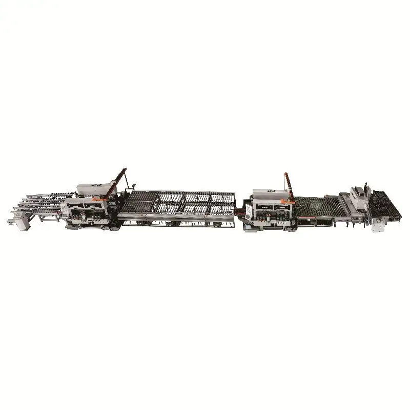 20 Spindles L Type Straight Line Glass Double Edger Processing Line