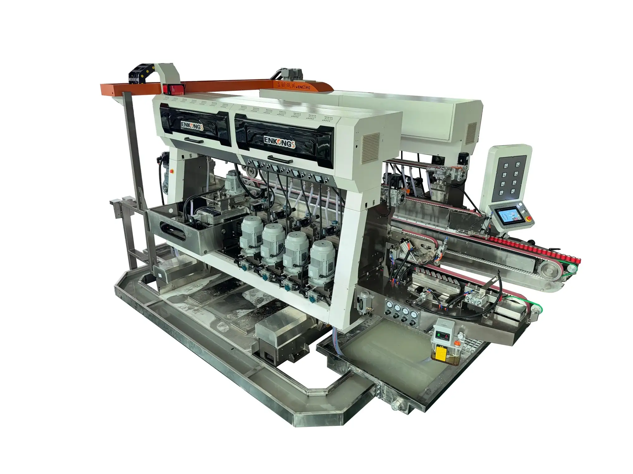 Factory Brand New Product Sym08 Glass Straight Line Double Round Edging Polishing and Grinding Machine