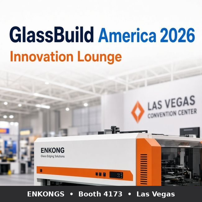 GlassBuild America 2026 혁신 라운지 주요 내용: 유리 가장자리 자동화