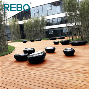 Deck de bambu natural para áreas externas