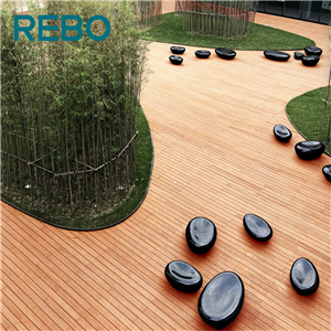Deck de bambu natural para áreas externas