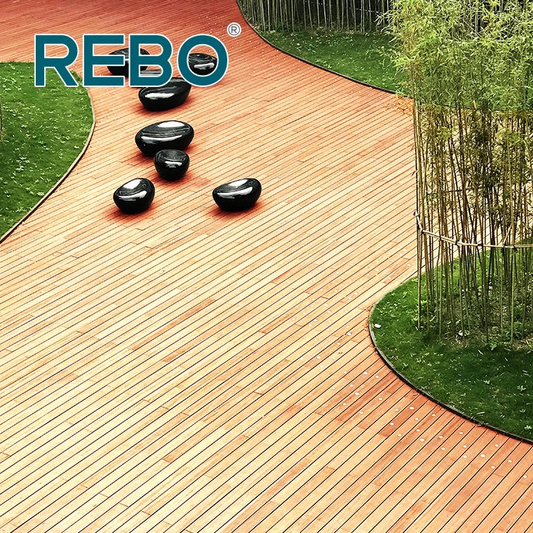 Pavimentazione da giardino ignifuga per esterni in bambù ecologico