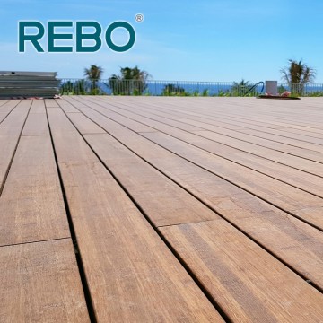 Natural color E1 standard bamboo composite decking